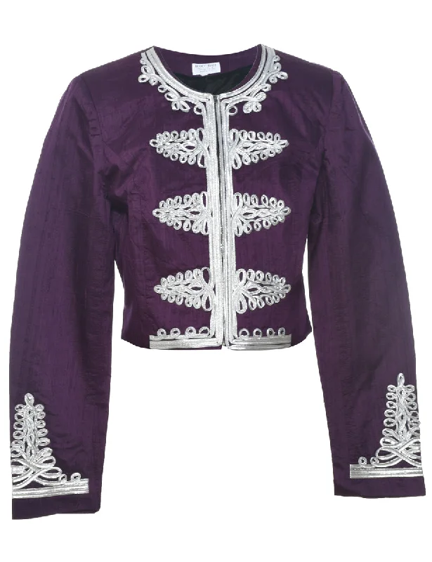Bargain Alert Plum Evening Jacket - M