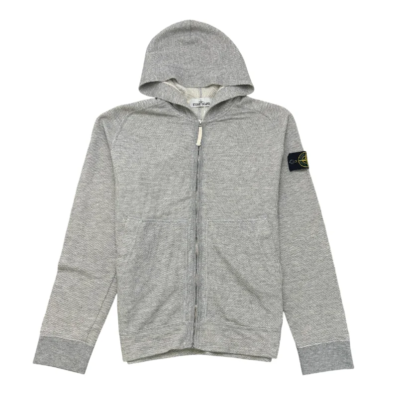 Weekend Specials to Delight Men's Applique Logo Hoodie Grey Size L