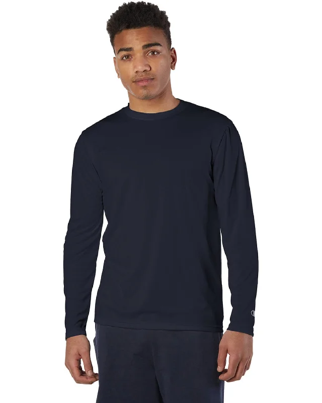 Champion Double Dry Long Sleeve T-Shirt | Navy