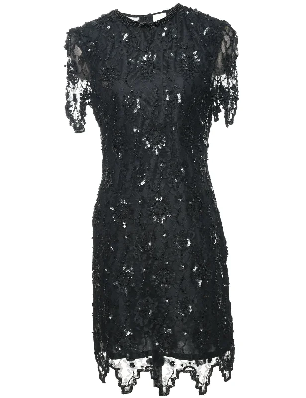 Sequined Evening Dress - S