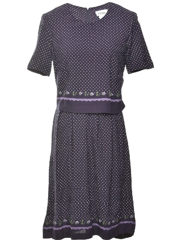 Super Discount Polka Dots Dress - L