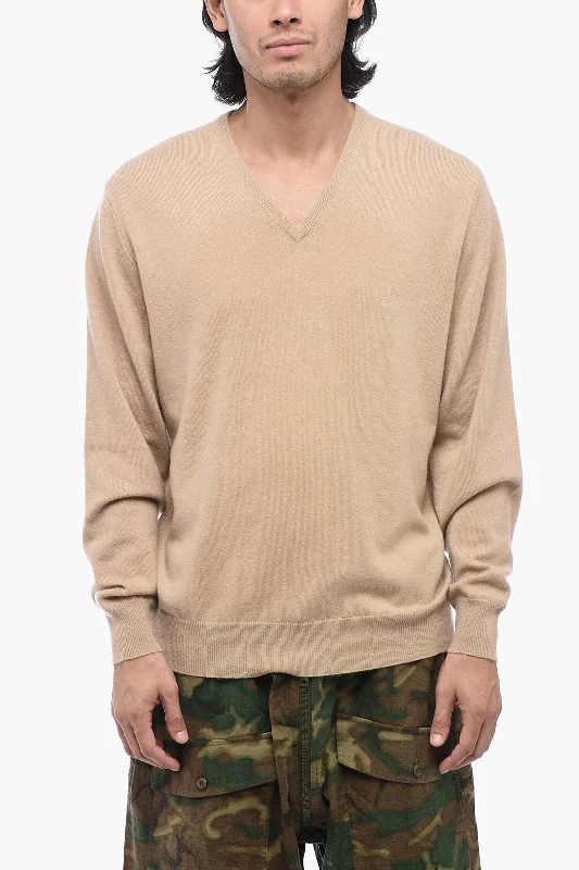 Allude V Neck Pure Cashmere Sweater