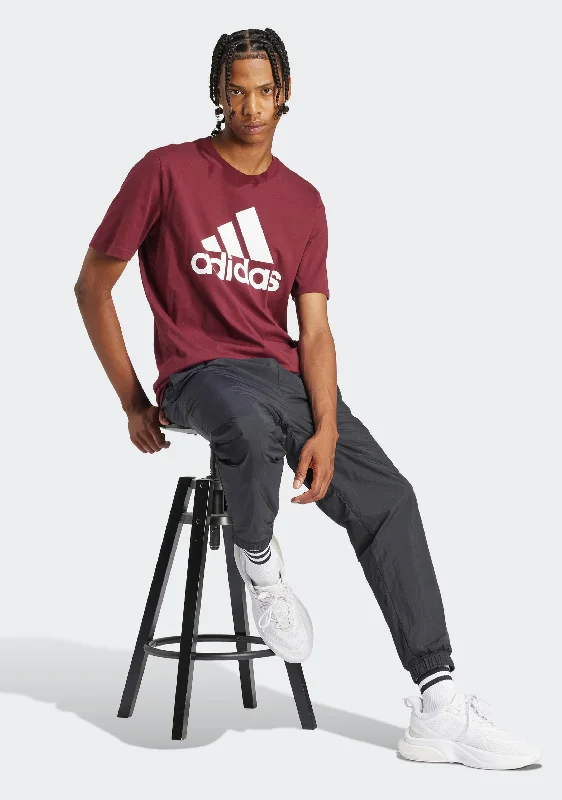 ADIDAS MEN'S ESSENTIALS BIG LOGO SHADOW RED TEE