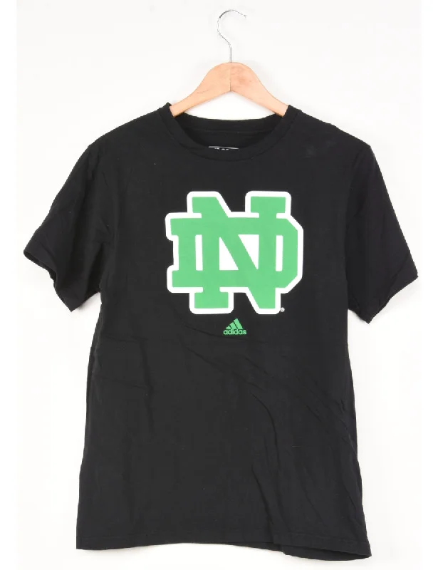 Super Bargain Adidas Black & Green T-Shirt - M