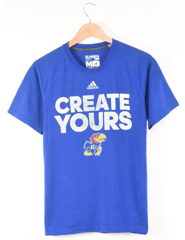 Weekend Steals Await Adidas Create Yours Printed Blue T-shirt - M