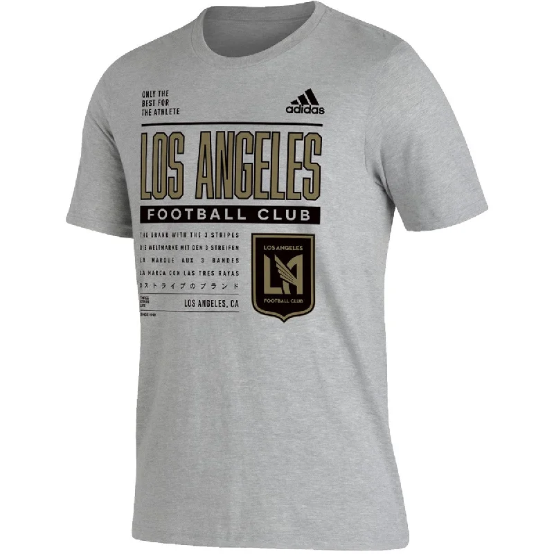 adidas LAFC Pregame T-Shirt (Grey/Gold)