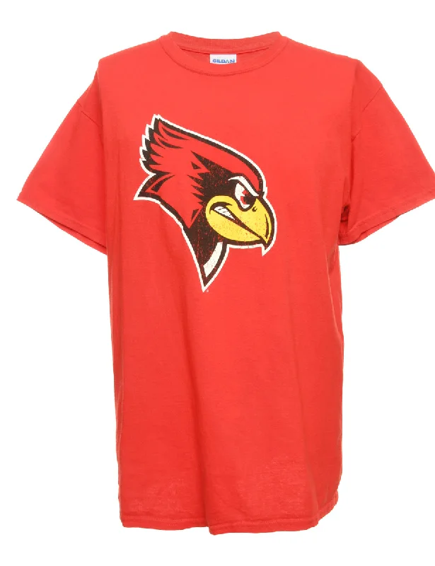 Your Weekend, Your Savings Arizona Cardinals Red Printed Sports T-shirt - L
