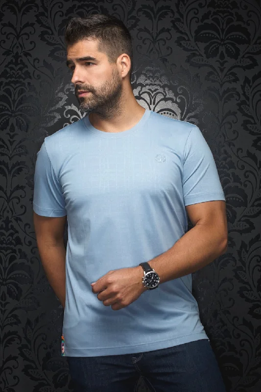 Don't Miss Out Au Noir Stretch Short-Sleeve Shirt | T-shirt Crew Neck - Varenna Light Blue Don't Miss Out Au Noir Stretch Short-Sleeve Shirt | T-shirt Crew Neck - Varenna Light Blue