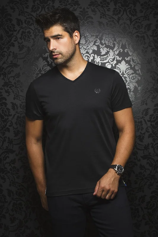 Special Discount Au Noir Stretch Short-Sleeve Shirt | T-Shirt V-Neck - Michael Black