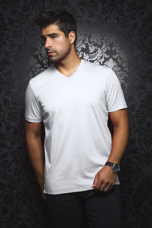 Reduced Price Au Noir Stretch Short-Sleeve Shirt | T-Shirt V-Neck - Michael White