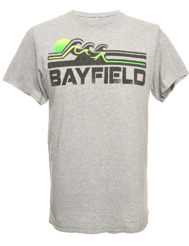 Unbeatable Prices Bayfield Printed Grey T-shirt - L