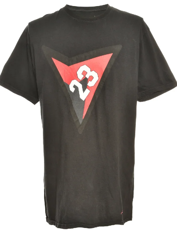 Great Deal Black Air Jordan Printed T-shirt - L