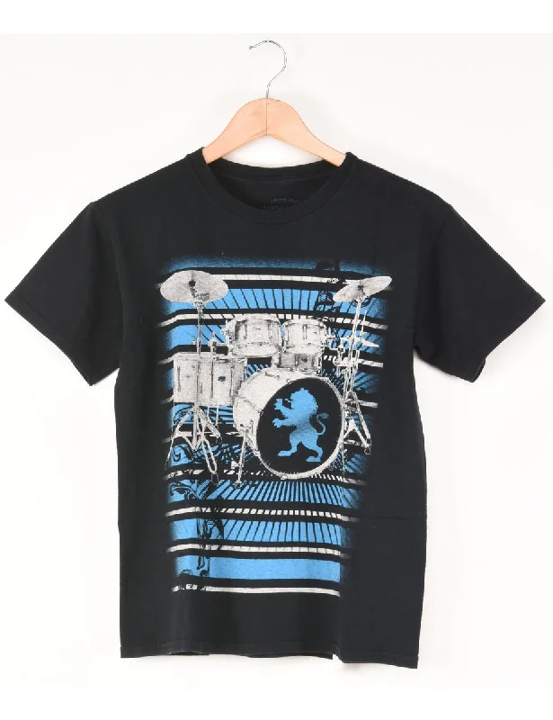Weekend Offers That Shine Black Band T-shirt - M