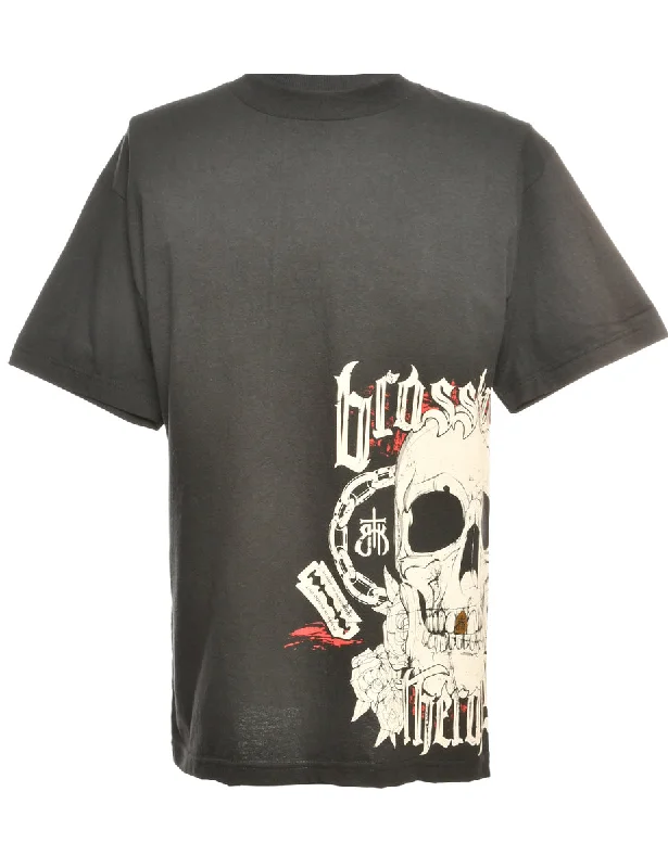 Weekend Deals to Brighten Your Day Black Brass Knuckle Printed T-shirt - M