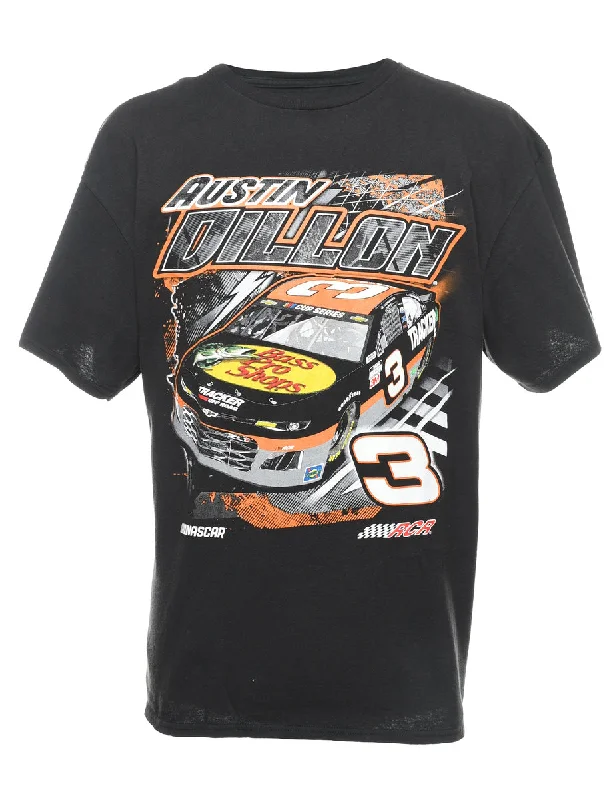 Weekend Deals That Impress Black & Orange RCR Printed Austin Dillion T-shirt - XL