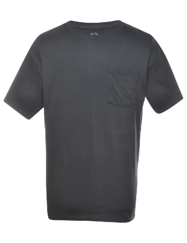 Weekend Deal Black Plain T-shirt - L