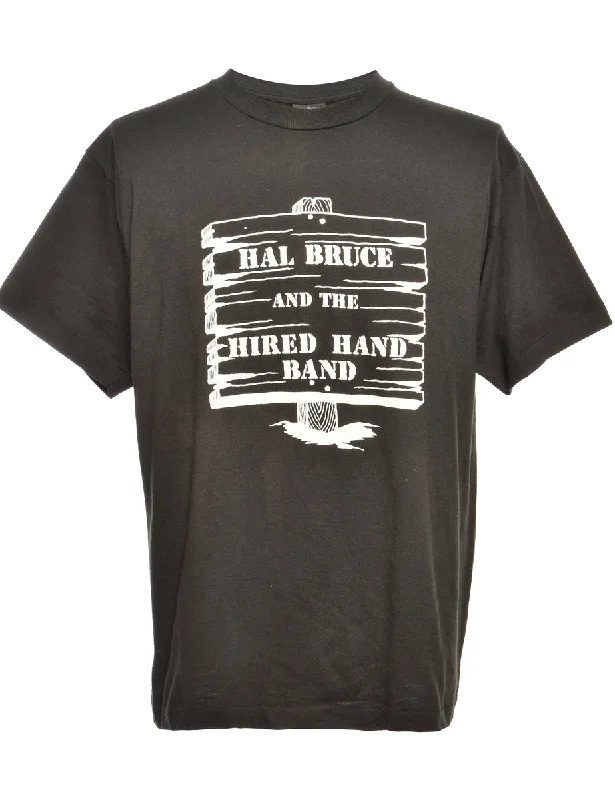 Weekend Savings Delight Black Printed T-shirt - L