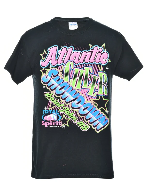 Mega Sale Black Printed T-shirt - S