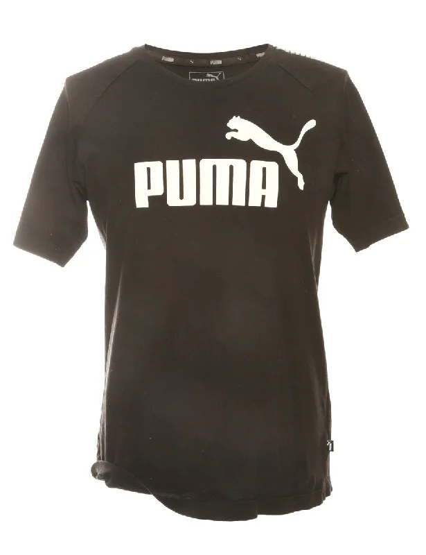 Mega Sale Black Puma Printed T-shirt - S