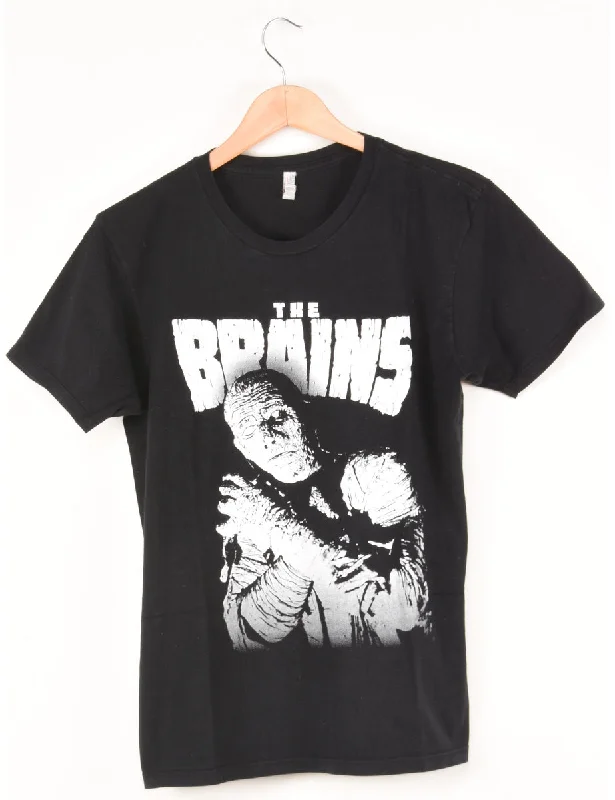 Weekend Bargains Just for You Black The Brains Printed T-shirt - M