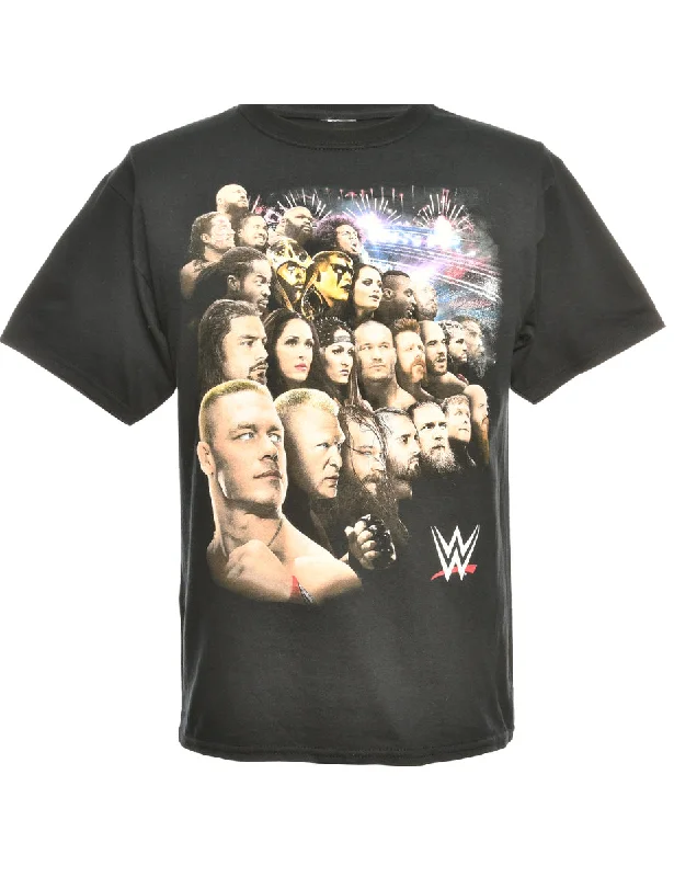Unbeatable Prices Black WWE Printed T-shirt - L