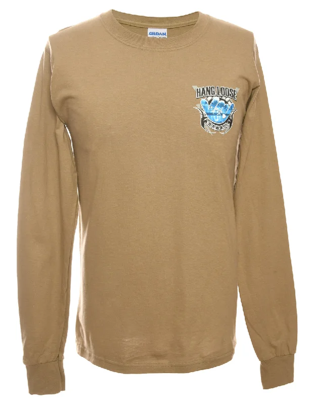 One-Day Only Brown Gildan Hang Loose Printed T-shirt - S