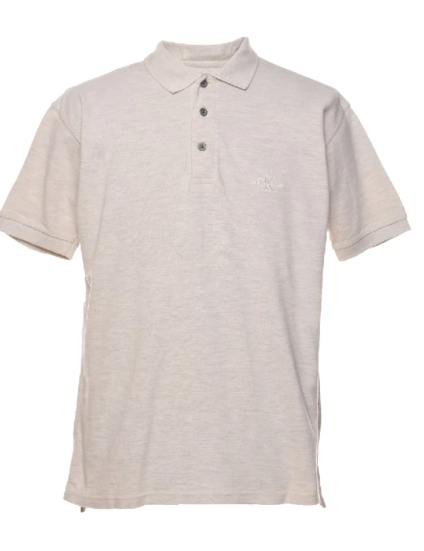 Midnight Madness Calvin Klein Light Grey Polo Shirt - S