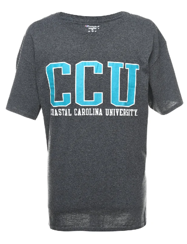 Great Bargain Champion CCU Printed Grey & Blue T-Shirt - XL