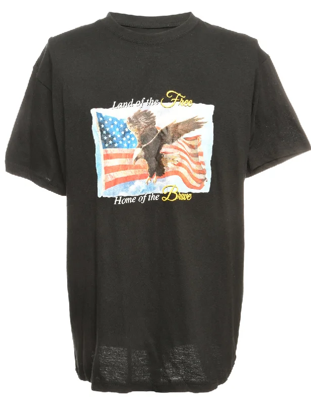Super Deal Eagle Printed T-shirt - L