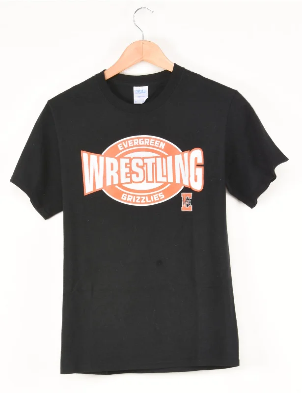 Weekend Deals That Amaze Evergreen Wrestling Grizzlies Printed T-shirt - S
