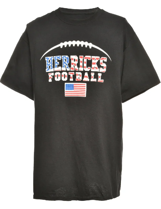 Major Deal Football Herricks Black Sports T-shirt - L