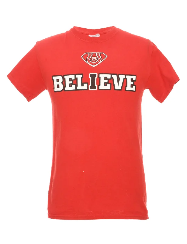 Super Discount Gildan Believe Printed T-shirt - S
