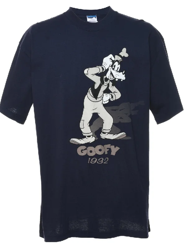 Weekend Specials You Can't Miss Goofy Navy, Red & White T-Shirt Cartoon T-shirt - XL