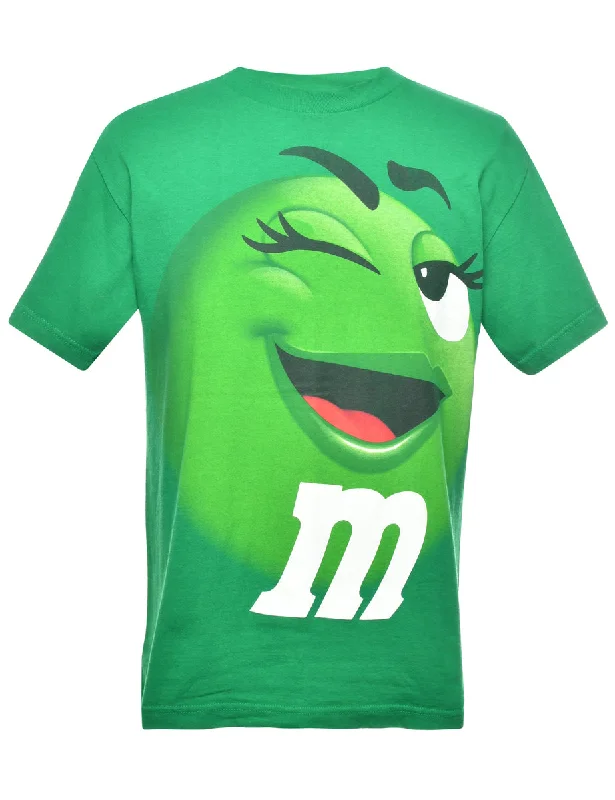 Weekend Savings Galore Green M &M Printed T-shirt - M