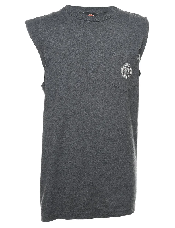 Weekend Bargains to Snag Grey Harley Davidson Vest - XL