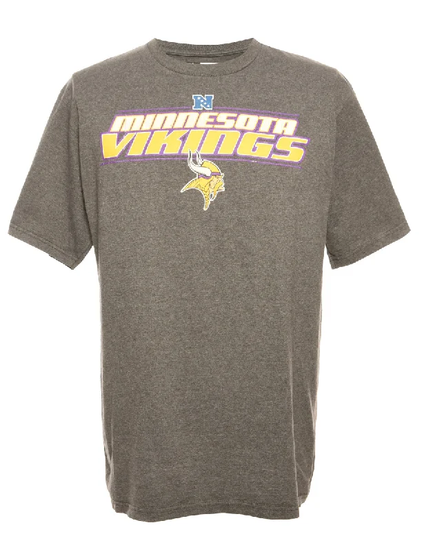 Weekend Savings Bonanza Grey Minnesota Vikings Football Sports T-shirt - M