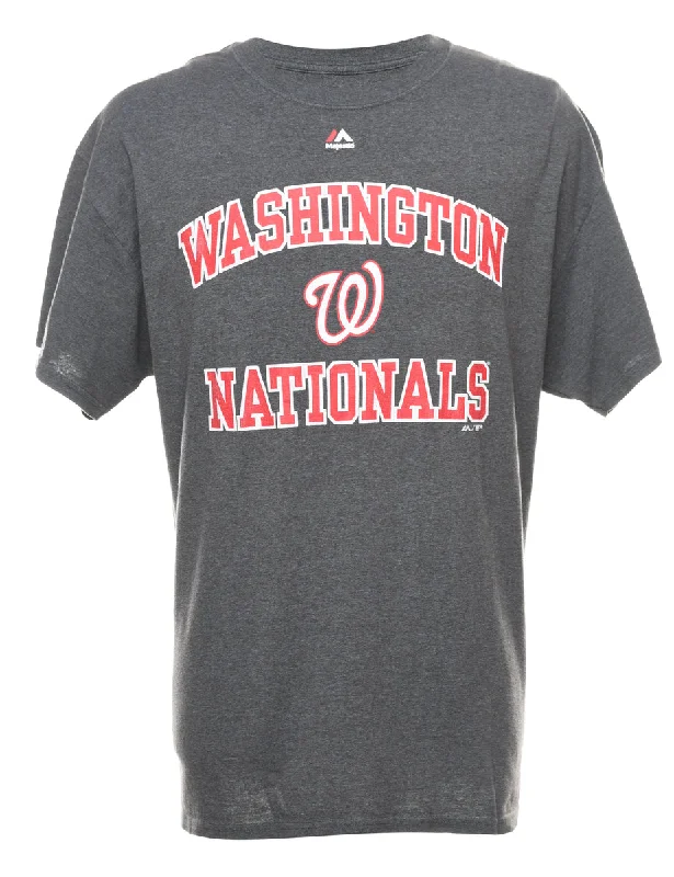 Deep Savings Grey & Red Washington Nationals Sports T-shirt - XL