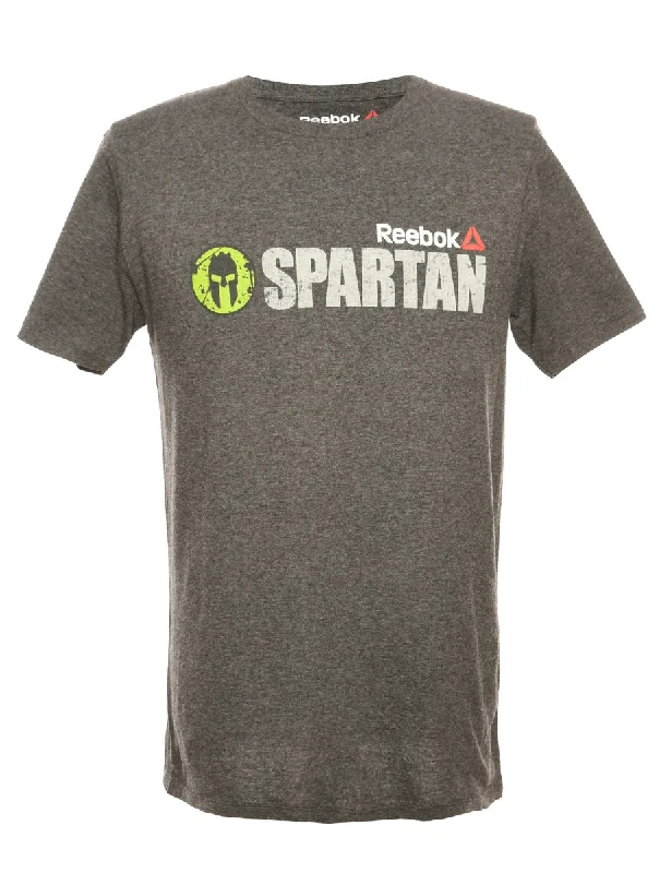 Weekend Specials to Grab Grey Reebok Spartan Printed T-shirt - M