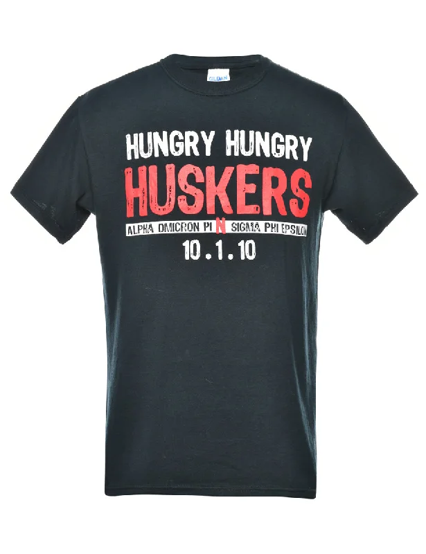 Steal Deal Huskers Printed T-shirt - S