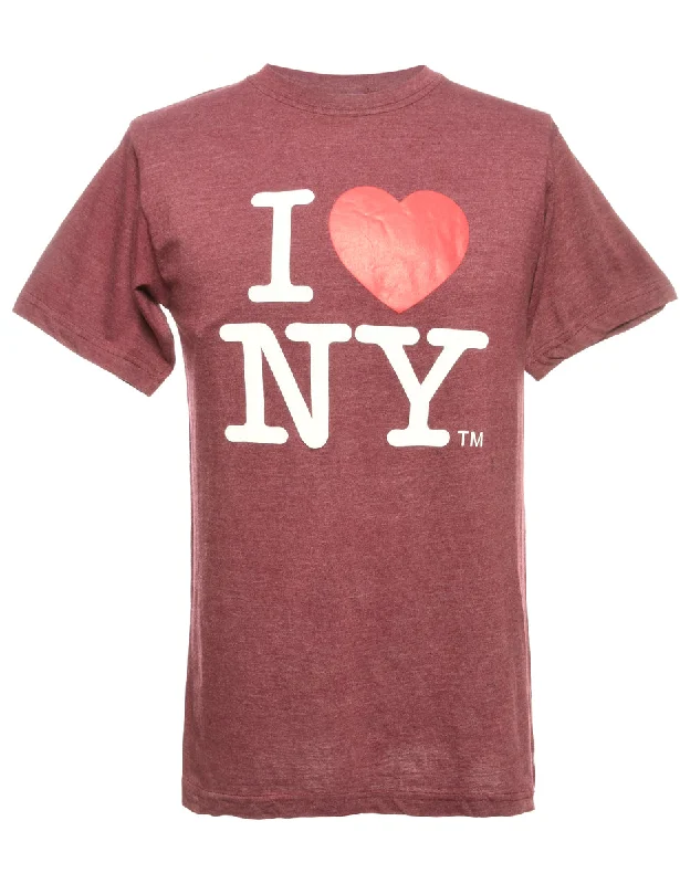 Year-End Sale I Love New York Printed T-shirt - L