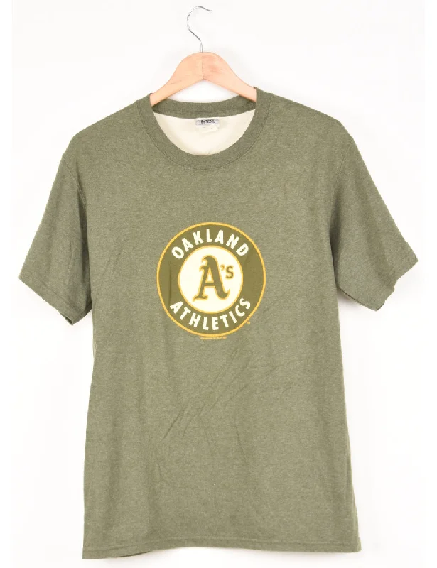 Weekend Deals That Dazzle Lee Oakland Athletics Printed T-shirt - M