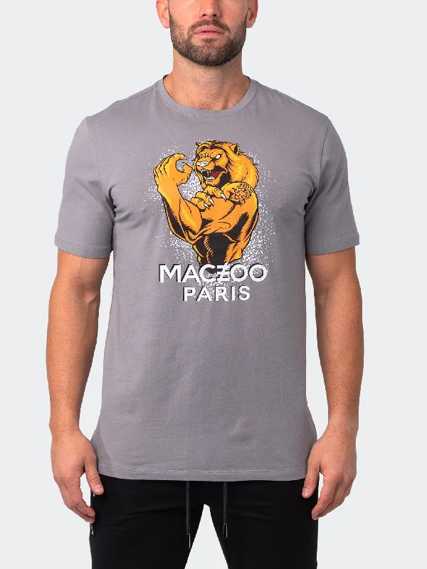 Price Slash Maceoo Short-Sleeve Athleisur | Tee Power Grey