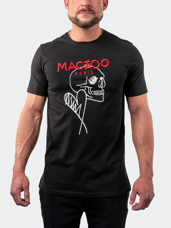 Now Available Maceoo Short-Sleeve Athleisur | Tee SkullHeart Black