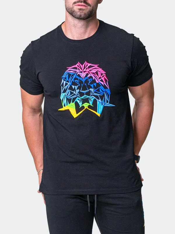 Weekend Bargains to Cherish Maceoo Stretch Short-Sleeve Athletic Wear | Tee Neon Black