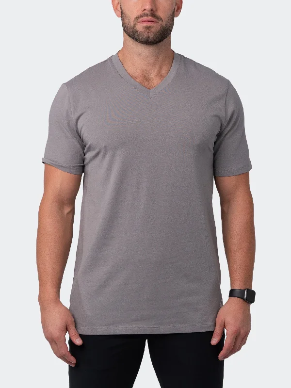 Don't Miss Out Maceoo Stretch Short-Sleeve Tshirts | V-Neck VivaldiCore Brown