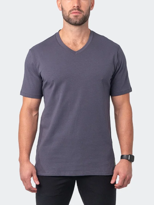 Can't Resist Maceoo Stretch Short-Sleeve Tshirts | V-Neck VivaldiCore Grey