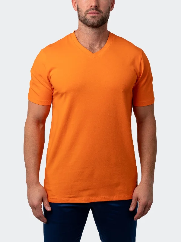 Bargain Alert Maceoo Stretch Short-Sleeve Tshirts | V-Neck VivaldiCore Orange