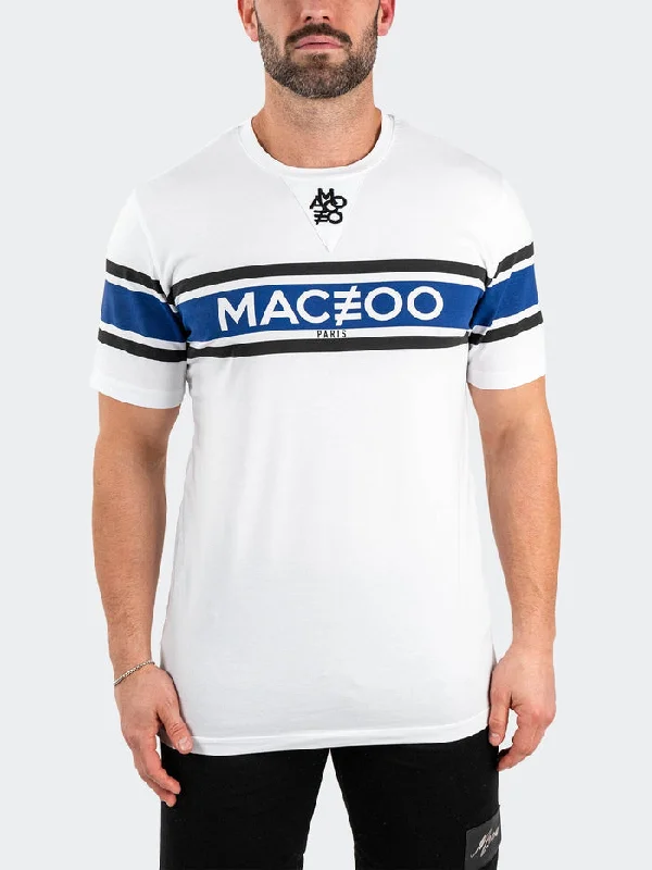 Weekend Bargains to Love Maceoo Stretch Tshirts | Tee Iconborder White