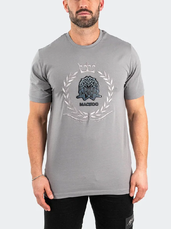 Weekend Offers That Shine Maceoo Stretch Tshirts | Tee LionCrown Grey