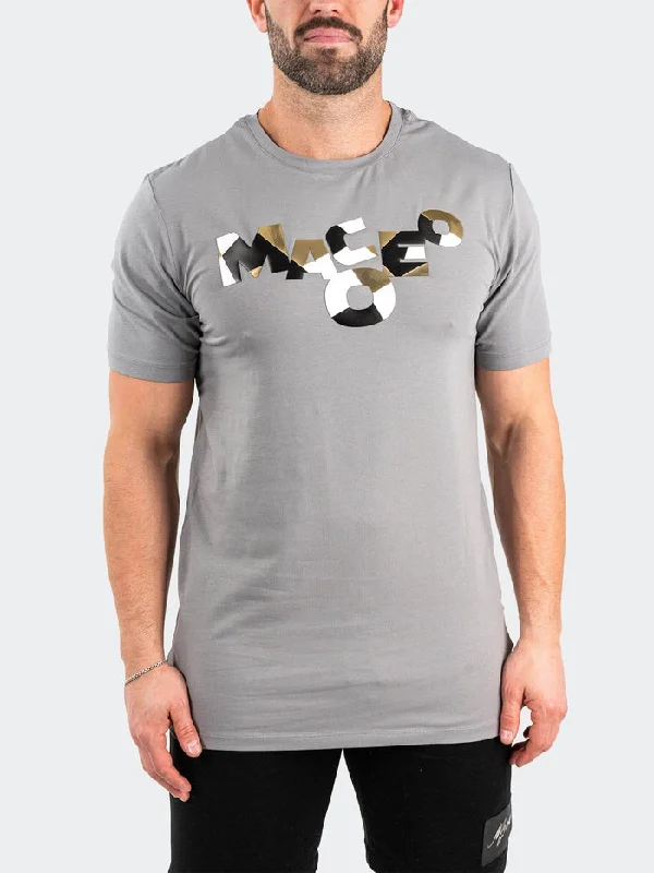 Weekend Discounts to Snag Maceoo Stretch Tshirts | Tee Scarbble Grey